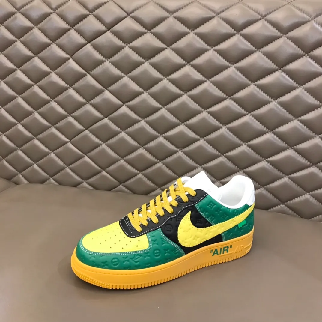 Men's shoes 💰p440 "*OUIS *UITTO*" x OFF-WHITE x Nike tripartite collaboration! Trendy and cool men's casual sports shoes with unrivaled color matching. The design idea basically continues the style of THE TEN. The Swoosh line and tongue label have a very familiar visual effect and are both fashionable and trendy! A must-have for fashionistas! The effect on your feet is absolutely stunning! Size: 38-45